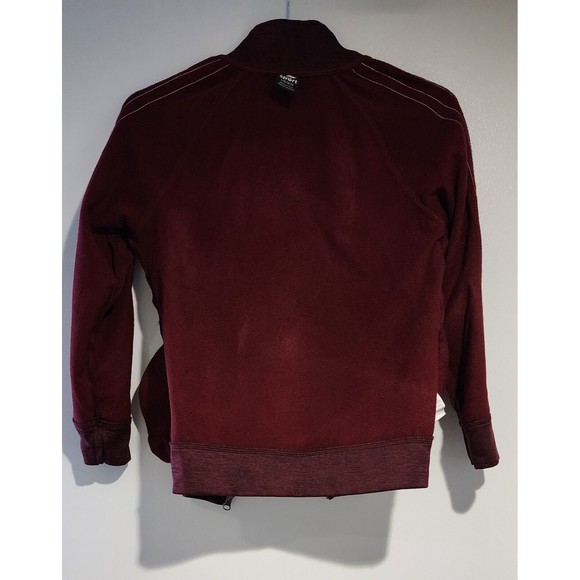 Place Sport Boys Full Zip Sweatshirt Dark Red Black Long Sleeve Size L (10/12) - Picture 4 of 8